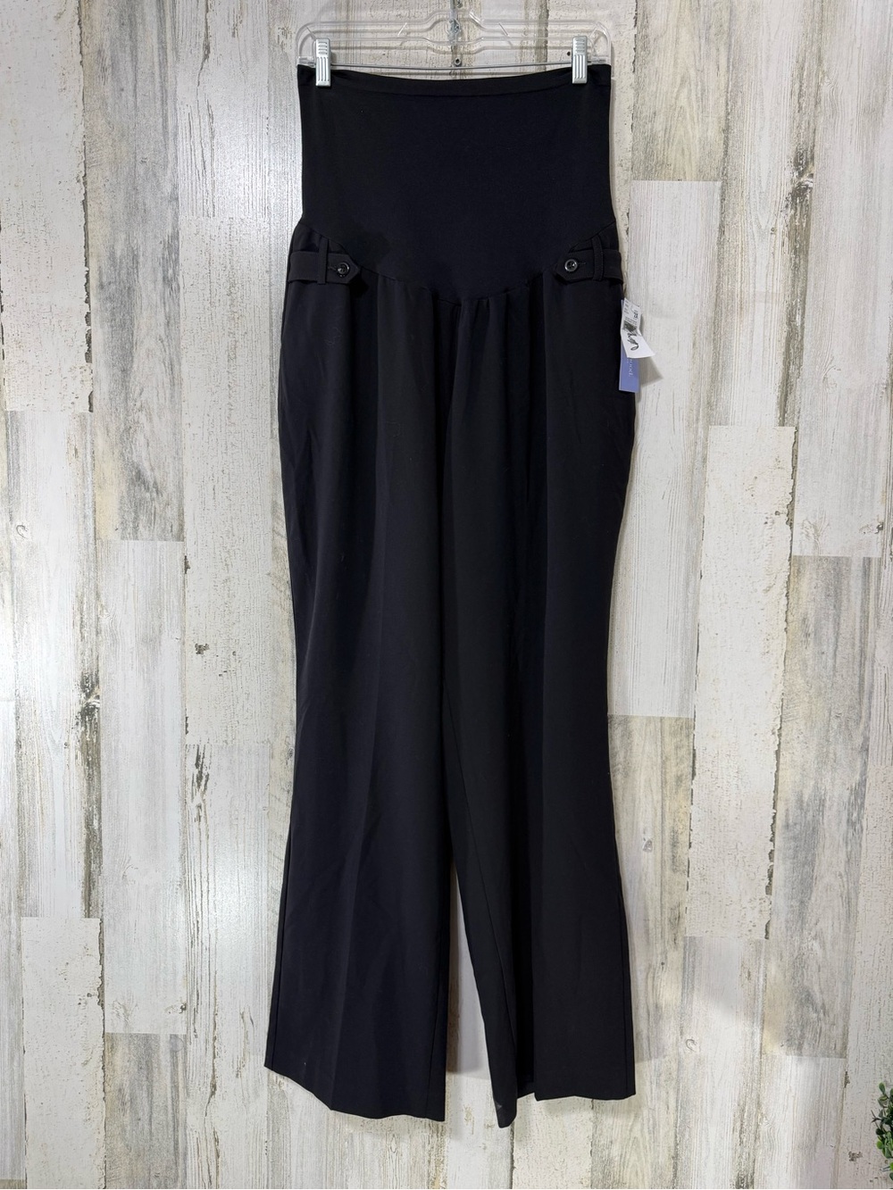 Motherhood Maternity Black Wide-Leg High-Waist Maternity Pants - Picture 6 of 14